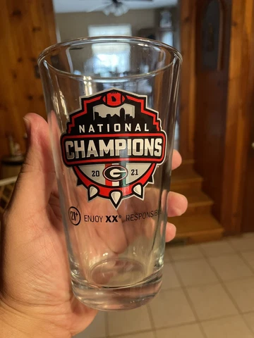 UGA National Championship Pint Glass. 30 Are Available $10 For Each Glass Cover