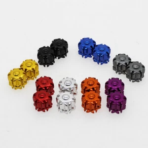 CNC Universal Motor Wheel Tyre Tire Valve Stem Air Dust Cover Caps 2/4/6/8 pcs - Picture 1 of 15