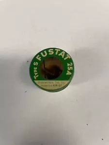 Nuevo de lote antiguo FuseStat 125 voltios enchufe tipo tornillo tipo tornillo fusible S-25 CADA UNO - Imagen 1 de 4
