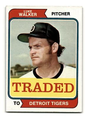 Luke Walker 1974 Topps Traded #612T Detroit Tigers EX - Image 1 of 2