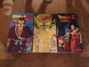 DRAGON BALL Z- 3 VHS LOT- RED RIBBON ARMY, CELL GAMES, ETC - Imagen 1 de 3