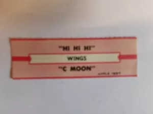 1 WINGS Jukebox Title Strip -Hi Hi Hi/C Moon 7" 45 - Picture 1 of 1