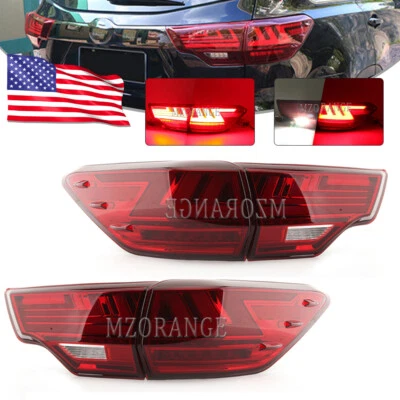 4 PIEZAS LED luces traseras freno para Toyota Highlander 2014-2015 16 17 18 19 Foto 1 de 4