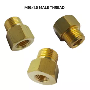 M16x1.5 Macho - Hembra Reductor de Rosca Medidor de Presión de Aceite Adaptador Enchufe de Sumidero de Latón - Imagen 1 de 1