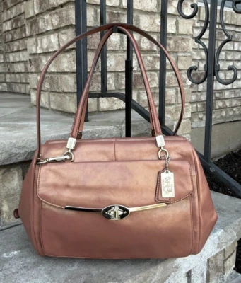 COACH MADISON MADELINE EAST WEST SATCHEL Shoulder Bag Vintage Y2K Rose Pink - Image 1 of 4