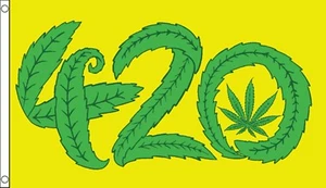MARIJUANA 420 5x3 feet FLAG 150cm x 90cm POT GANJA - Picture 1 of 1