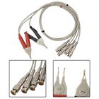 Long lasting LCR Meter Test Cable with Gold plated Kelvin Clip Wires 2PCS/SET