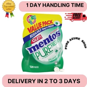 Pure Fresh Sugar-Free Chewing Gum with Xylitol Spearmint 120 Piece Bulk Res - Picture 1 of 3