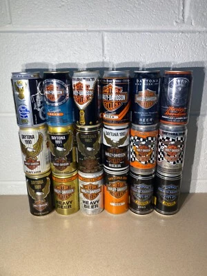 Harley Davidson Collectable Beer Cans Daytona Bike Week  1984-2000 Vintage - Image 1 of 4
