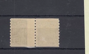 #161 coil PASTE UP pair - 2c green Scroll 1 MH 1VF MNH Cat $140+ Canada mint - Picture 1 of 2