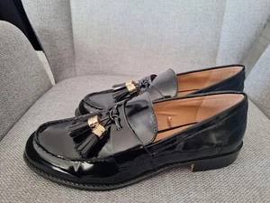Zara Damen Halbschuh Slipper Mokassin Komfortschuh Schwarz Gr. 40 !!! - Bild 1 von 6