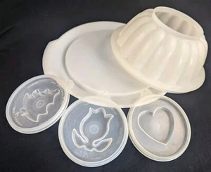 Tupperware Jel-N-Serve Flower Mold Tray Lid Heart Tree Flower Tupper-Seal USA - Picture 1 of 8