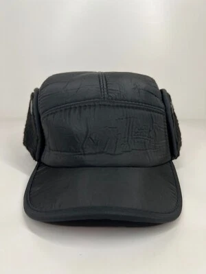 SVNX black cap hat trapper style ear flaps fitted large - extra large - Image 1 of 4