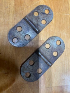2 Rusty Crusty 3-1/8" Cabinet HINGE Vintage Repair Antique Restoration - Picture 1 of 2