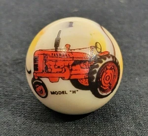 Mármol Farmall Modelo H Vintage 1" Vidrio Mármol Blanquecino Amarillento Negrizco Colores - Imagen 1 de 2