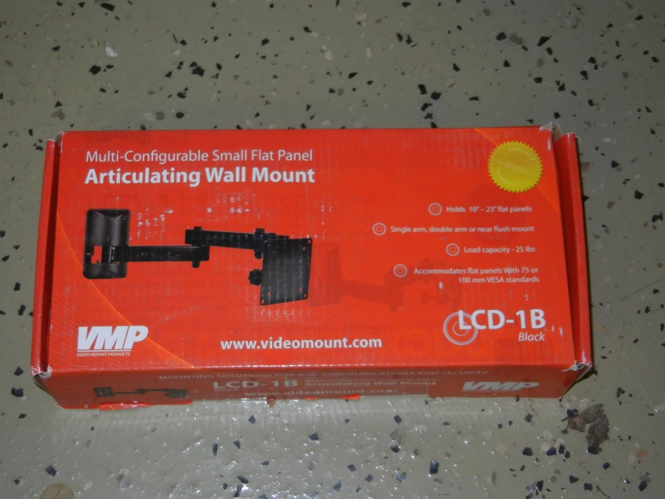 VMP LCD-1B Black Articulating LCD Flat Panel Wall Mount - Image 1 of 1