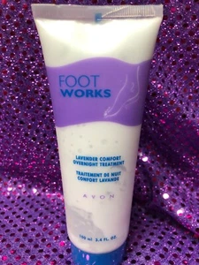 Avon Foot Works LAVENDEL Komfort ÜBER NACHT Behandlung 3,4 fl. oz. NEU alter Lagerbestand - Bild 1 von 1