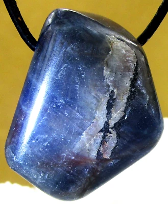 SAPHIR XL Trommelstein gebohrt EDELSTEIN ANHÄNGER  A-Qualität  26 Gramm   Nr.85 - Bild 1 von 2