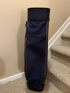 Hot-Z Canvas Golf Bag, 3 Way Dividers, Blue/Tan- EUC!! - Picture 1 of 12