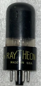 Raytheon 6V6GT BLACK GLASS Tube Amplitrex Tested Strong - Picture 1 of 5