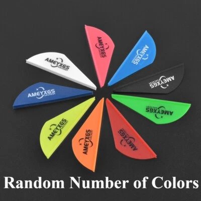 50X 2'' Archery Arrow Rubber Vanes Water Drop Arrow Shaft DIY Hunting Shooting - Image 1 of 4