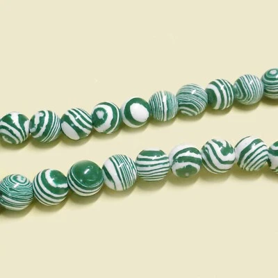 Glasperlen rund ca. 6 mm Stein-Imitat ca. 64 Perlen Spacer nenad-design R062 - Bild 1 von 4