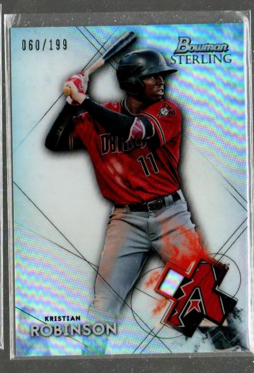 2021 Bowman Sterling Prospects Refractors #BSP1 Kristian Robinson /199 - Image 1 of 1