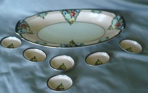 Set sedano Noritake 12" vintage dipinto a mano con mini piatti salina - Foto 1 di 7
