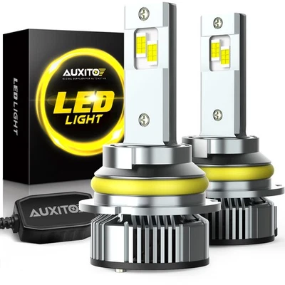 AUXITO 9007 LED Headlight Super Bright Bulbs Kit HIGH/LOW Beam 6500K White Y19 - Image 1 of 4