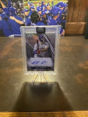 Matt Mervis 2024 Topps Chrome Black Auto Refractor /150 #CBA-MME Auto - Image 1 of 2