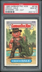 Garbage Pail Kids 15th Series #616b Croco-Dale PSA 10 GEM MINT Os15 RARE Die-Cut - Picture 1 of 2