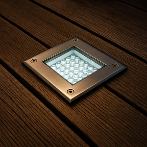 Boden Terrassenleuchte Außen Weg LED IP67 Edelstahl eckig Walkover 2,9W - Bild 1 von 3