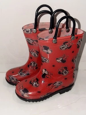 Disney Minnie Mouse Toddler Girls Rain Boots Size 6 - Image 1 of 4