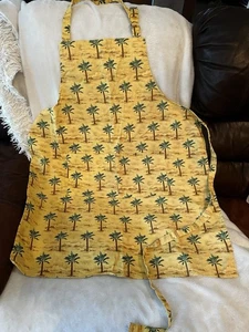 RITZ Palm Tree Apron Long Unisex Euc - Picture 1 of 4