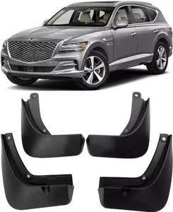 Genuine Front & Rear Molded Splash Guards Mud Flaps For 2021-2024 Genesis GV80 - Picture 1 of 7