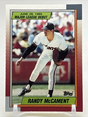 1990 Topps Major League Debut 1989 [RC] #77 Larry McCament San Francisco Giants - Image 1 of 2