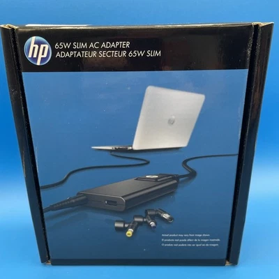 HP H6Y82AA#ABA 65W Slim AC Power Adapter Factory Sealed 3 interchangeable tips - Image 1 of 4