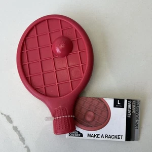 BarkBox Super Chewer Make A Racket Large Dog Toy 50+ LBs Nylon Red Chunky 6.5" - Picture 1 of 6