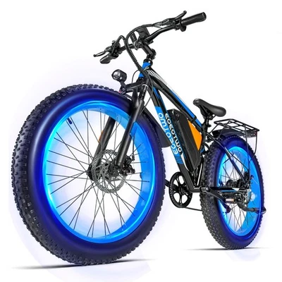 1500W Electric Bike for Adults 30MPH 48V 20AH 70Miles 26"Fat Tire Mountain Ebike - Image 1 of 4