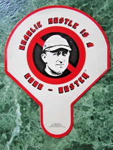 1985 Pete Rose TY BREAKER YEAR/ CHARLIE HUSTLE IS A COBB BUSTER SOUVENIR FAN - Picture 1 of 5