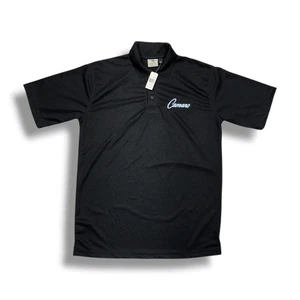 Blue Pointe Black Camaro Embroidered Collar Short Sleeve Polo Shirt Men's Medium - Picture 1 of 9