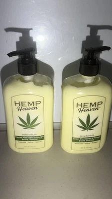 Lot Of 2 Hemp Heaven Sweet Pineapple & Mango Body Lotion bottles Brand New - Image 1 of 2