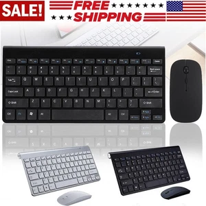 2.4G Mini Wireless Keyboard And Mouse Set Waterproof For Mac Apple PC Computer - Picture 1 of 22