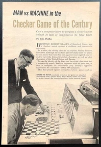 Checker Game of the Century 1964 article Robert Nealey versus IBM 7094 Computer - Afbeelding 1 van 5