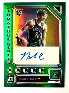 2023-24 Donruss Optic Noah Clowney AUTO RC GREEN Prizm Signature Series Nets! - Picture 1 of 3