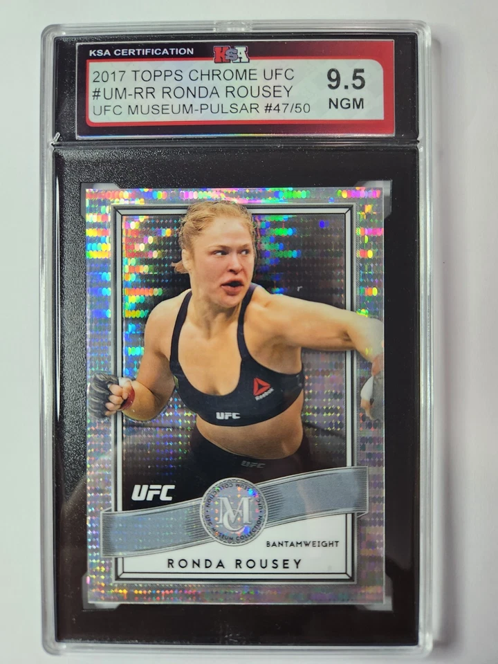 2017 Topps Chrome UFC Museum Collection #UM-RR Ronda Rousey PULSAR /50 KSA 9.5 - Image 1 of 2