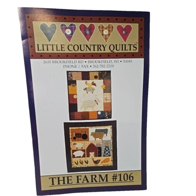 The Farm #106 Quilt Pattern Little Country Quilts 1997 stacked animals tractor - Image 1 of 4