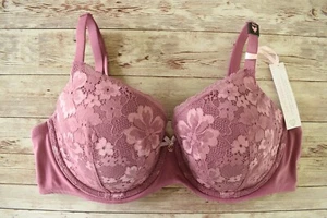 Victoria's Secret 36D *CUERPO DE VICTORIA* DEMI SUJETADOR LIGERAMENTE FORRADO *Ligero Burdeos* - Imagen 1 de 5