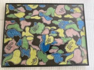 BAPE A Bathing Ape Art incorniciato firmato 11x8,5 - Foto 1 di 6