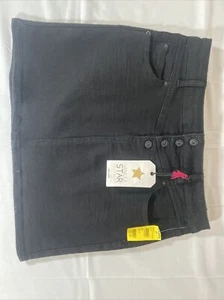 Vanilla Star Jean Skirt Size 16 Juniors Black Denim Mini Skirt  - Picture 1 of 9